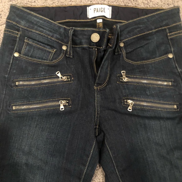 Paige Edgemont Skinny Dark Wash Blue Jeans - 26 - Picture 4 of 7